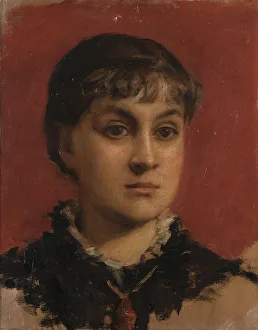 Comerre Leon Francois Prints: Portrait of Jacqueline Comerre-Paton, 1881. Creator: Leon Francois Comerre