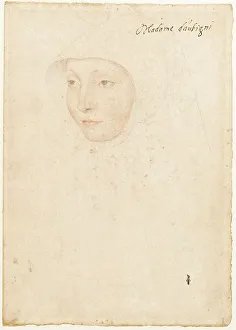 Musee Conde Prints: Portrait of Jacqueline de La Queuille