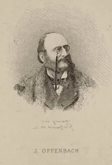 1870 Collection: Portrait of Jacques Offenbach (1819-1880), 1870. Creator: Guillaumot, Claude-Nicolas-Eugene