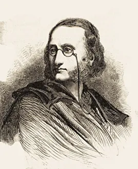 Gustave 1832 1883 Prints: Portrait of Jacques Offenbach (1819-1880), 1860. Creator: Dore, Gustave (1832-1883)