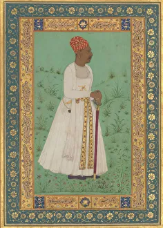 Portrait of Jadun Rai Deccani, Folio from the Shah Jahan Album, recto: ca