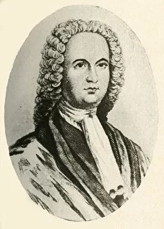 British Colonies Gallery: Portrait of James Logan, in wig and judicial robe, worn in Pennsylvania, 1745, (1937)