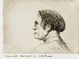 Cigarettes Prints: Portrait of James McBey. Creator: Arthur Briscoe