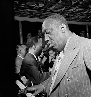 Portrait of James P. (James Price) Johnson, Riverboat on the Hudson, N.Y. ca. July 1947. Creator: William Paul Gottlieb
