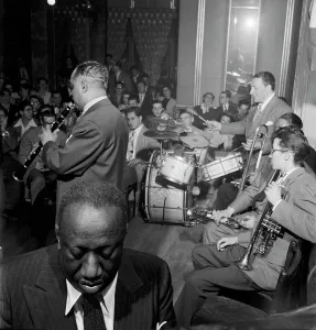 Portrait of James P. (James Price) Johnson, Albert Nicholas, Johnny...Webster Hall, N.Y. 1947. Creator: William Paul Gottlieb