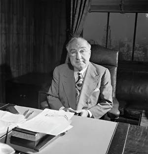 Workers Rights Prints: Portrait of James Petrillo in his office