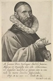 Portrait of Jan Pietersz Sweelinck, Organist & Musician in Amsterdam, 1624