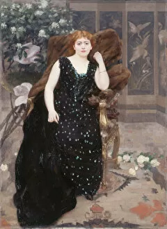 Portrait of Jane Hading. Artist: Roll, Alfred Philippe (1846-1919)