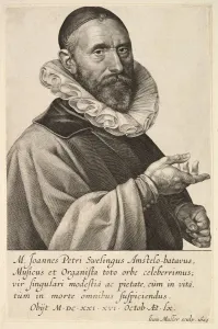 Organist Prints: Portrait of Jans Pietersz Sweelinck, pub. 1624. Creator: Jan Muller (1571 - 1628)