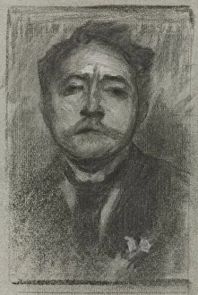 1849 1906 Prints: Portrait of Jean Ajalbert, c. 1893. Creator: Eugene Carriere (French, 1849-1906)