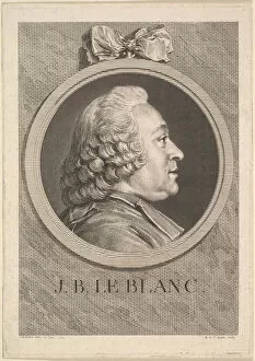 Cochin Charles Nicolas Gallery: Portrait of Jean-Baptiste Le Blanc, 1750. Creator: Augustin de Saint-Aubin