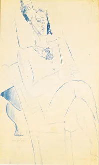 Cocteau Prints: Portrait of Jean Cocteau, c. 1916. Artist: Modigliani, Amedeo (1884-1920)
