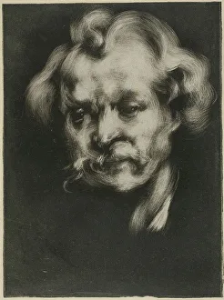 Carriere Eugene Prints: Portrait of Jean Dolent, 1898. Creator: Eugene Carriere