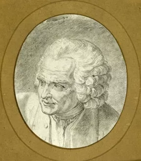 Mus And Xe9 Gallery: Portrait of Jean-Jacques Rousseau (1712-1778), 1775. Creator: Caresme