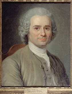 La Tour Maurice Quentin De Prints: Portrait de Jean-Jacques Rousseau (1712-1778)