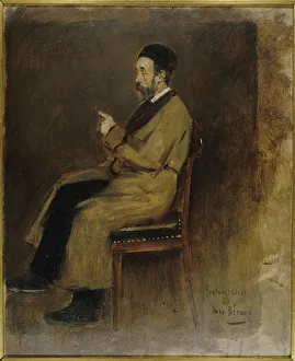 Portrait of Jean-Jacques Weiss (1827-1891), editor of Journal des Debats, 1889. Creator: Jean Beraud. Portrait of Jean-Jacques Weiss (1827-1891), editor of Journal des Debats, 1889. Creator: Jean Beraud