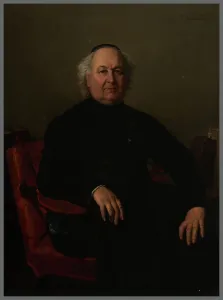Lehmann Henri Prints: Portrait de Jean-Louis Gabriel, curé de Saint-Merri, 1862. Creator: Henri Lehmann