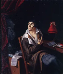 Quill Prints: Portrait of Jean-Paul Marat (1743-1793), publicist and politician, c1793. Creator: Unknown