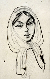 Charles Pierre Gallery: Portrait of Jeanne Duval, mid 19th century. Artist: Charles Pierre Baudelaire