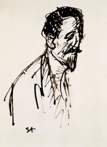 Portrait of Jehan Rictus, 20th Century. Artist: Theophile Alexandre Steinlen