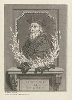 Picart Collection: Portrait of Jerome of Prague, 1712. Artist: Picart, Bernard (1673?1733)
