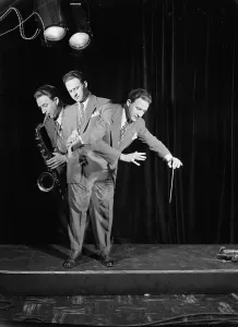 Portrait of Jerry Jerome, ca. June 1947. Creator: William Paul Gottlieb