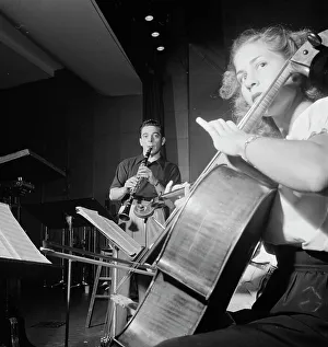 Cello Player Prints: Portrait of Jerry Wald and Alberta Grusd