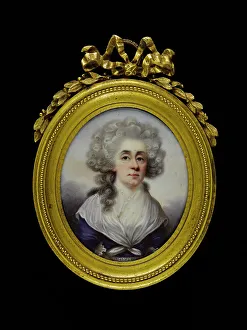 Powdered Prints: Portrait de jeune femme au fichu blanc. Creator: Ecole Francaise