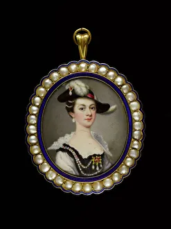 Ecole Francaise Prints: Portrait de jeune femme en costume. Creator: Ecole Francaise