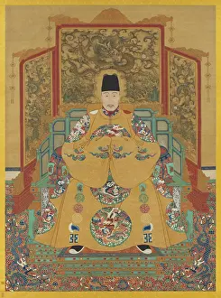 Ming Dynasty Prints: Portrait of the Jiajing Emperor (1507-1567). Creator: Chinese Master