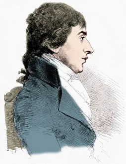Colourised Collection: Portrait of JMW Turner, c1827 (1904). Artist: Charles Turner