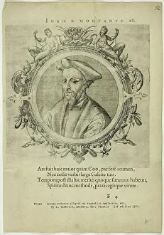 Portrait of Joan B. Montanus, published 1574. Creators: Unknown, Johannes Sambucus