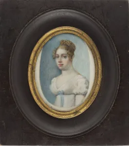 Gouache On Horn Prints: Portrait of Joanna Grudzinska (1795-1831), 1820