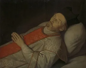 Portrait of Joannes Putkamer (1600-1671) on his Deathbed, 1671. Creator: Hendrick Bloemaert