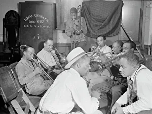 Portrait of Joe Thomas and Eddie Wilcox, Loyal Charles Lodge No. 167, New York, N.Y. ca. Oct. 1947. Creator: William Paul Gottlieb