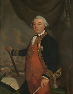 Rear Admiral Prints: Portrait of Johan Arnold Zoutman, 1801. Creator: Cornelis van Cuylenburg