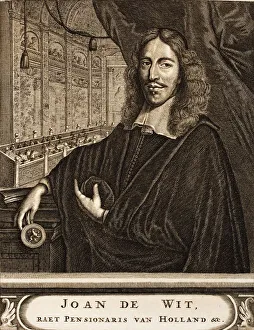 Portrait of Johan de Witt (1625-1672) (From: Schauplatz des Krieges), 1675. Creator: Anonymous Portrait of Johan de Witt (1625-1672) (From: Schauplatz des Krieges), 1675. Creator: Anonymous
