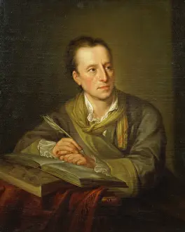 Archaeologist Prints: Portrait of Johann Joachim Winckelmann, c1764. Creator: Copy after Angelica Kauffmann