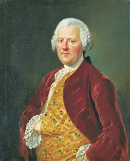 Shirt Prints: Portrait of Johann Maximilian von Holzhausen, 1758. Creator: Johann Georg Ziesenis