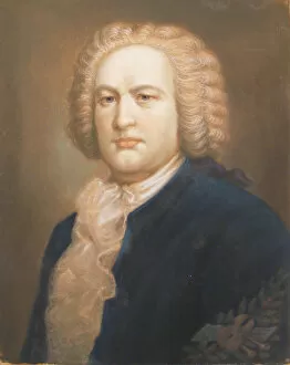 Pastel On Cardboard Collection: Portrait of Johann Sebastian Bach, c. 1830