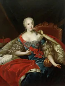 Duchess Prints: Portrait of Johanna Elisabeth, Princess of Anhalt-Zerbst, 1746. Creator: Antoine Pesne