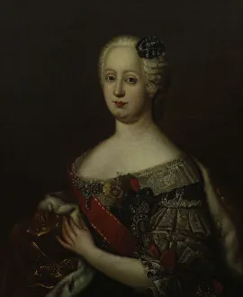 Kuskovo Prints: Portrait of Johanna-Elizabeth, Electress of Anhalt-Zerbst (1712-1760)