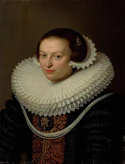 Visscher Prints: Portrait of Johanna Visscher (1604-1676), 1628. Creator: Bailly; David (1584-1657)
