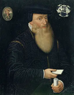 Portrait of Johannes Oporinus, 1580. Creator: Hans Bock the Elder