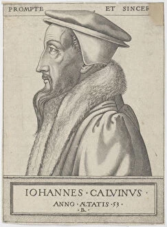 Bibliothèque De Genève Collection: Portrait of John Calvin (1509-1564), 1562