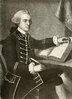 Merchant Prints: Portrait of John Hancock, in coat with double pocket-flaps