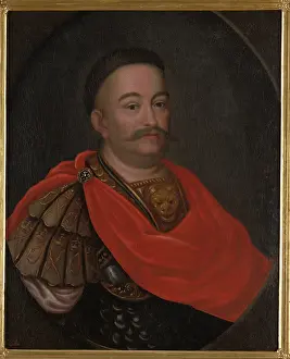 Sobieski John Iii Prints: Portrait of John III Sobieski (1624-1696) in Karacena Scale Armour