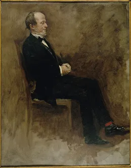 Portrait of John Lemoine (1815-1892), publicist, editor-in-chief of Journal des Debats, c1889. Creator: Jean Beraud. Portrait of John Lemoine (1815-1892), publicist, editor-in-chief of Journal des Debats, c1889. Creator: Jean Beraud