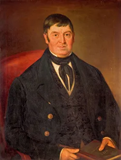 Buttons Prints: Portrait of John Mayou, 1851. Creator: Jason Wilson