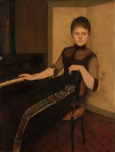 Fernand Edmond Jean Marie Khnopff Prints: Portrait of Jonkvrouwe Maria Francisca Louisa Dommer van Poldersveldt